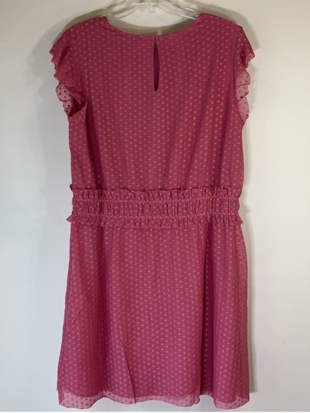 Ella Moon Cap Sleeve Ruffle Shoulder Smock Waist Dress. XL. NWT. - Picture 9 of 10
